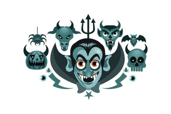 Download Set of Halloween Graphics Spooky Vector - Graphic Collection